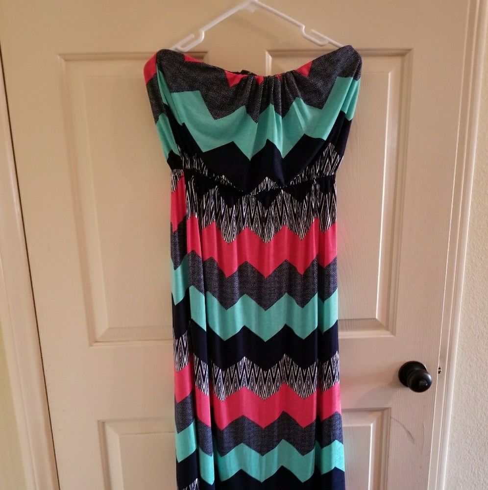 Strapless maxi dress